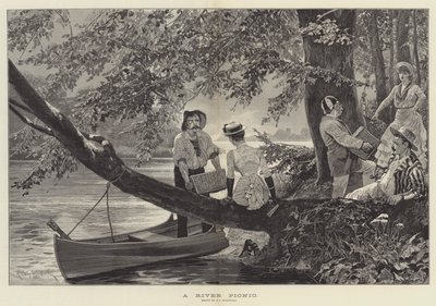 En flodpicknick av Richard Caton Woodville junior